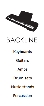 Keyboard, guitar, amp, drums, music stand, percussion